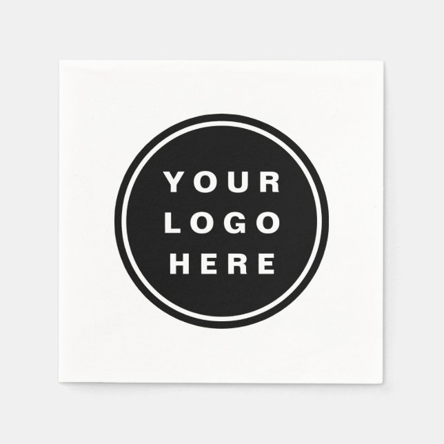 Your Business Logo Promotional Business Company Napkins (Front)