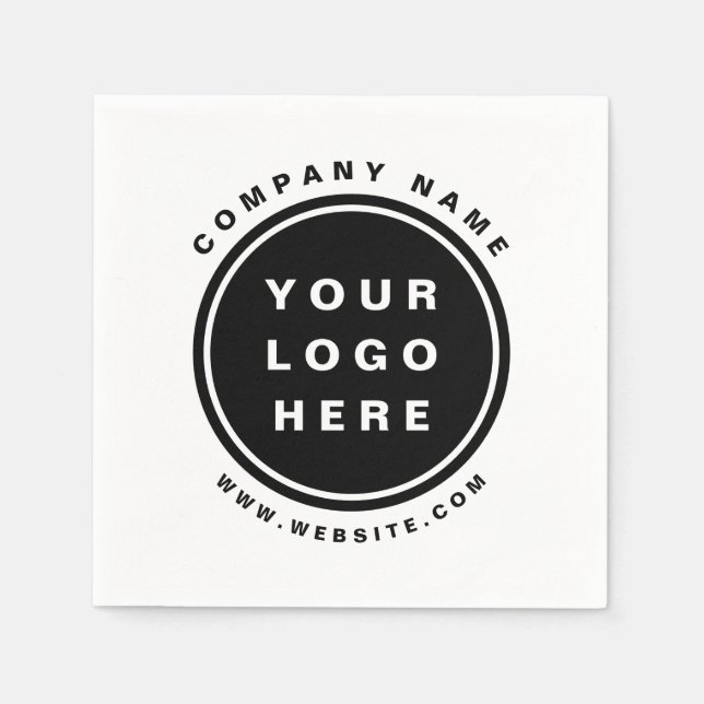 Your Business Logo Promotional Business Company Napkins (Front)