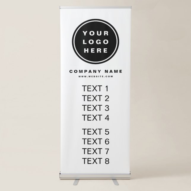 Your Business Logo Promotional Business Company Retractable Banner (Front)