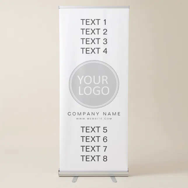 Your Business Logo Promotional Business Company Retractable Banner | Zazzle