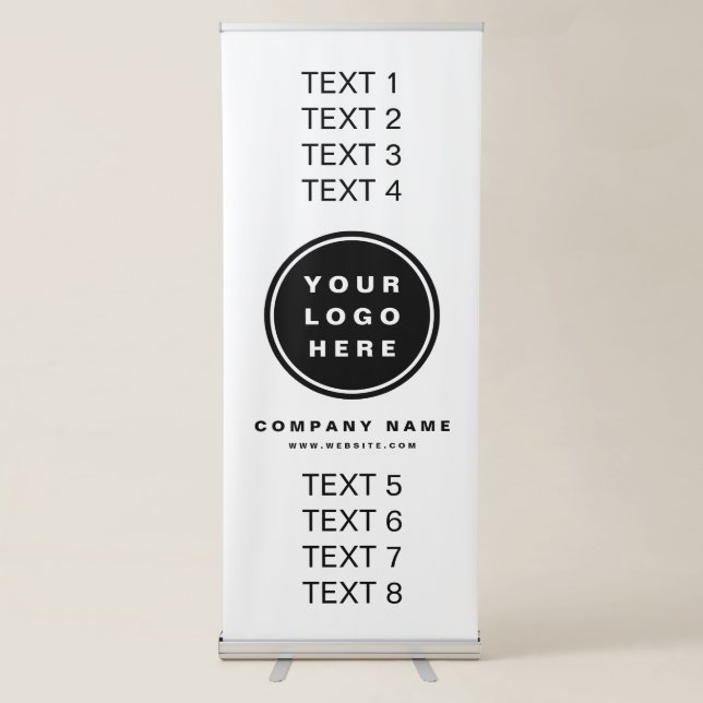 Your Business Logo Promotional Business Company Retractable Banner (Front)