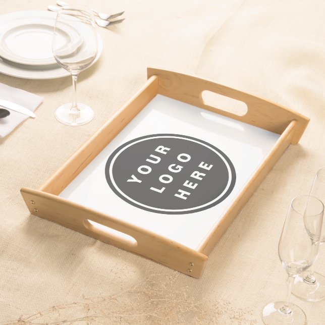 Your Business Logo Promotional Business Company Serving Tray (Front)