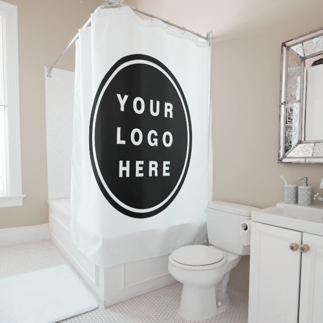Your Business Logo Promotional Business Company Shower Curtain (In Situ)