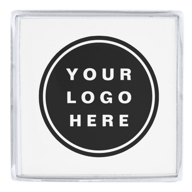 Your Business Logo Promotional Business Company Silver Finish Lapel Pin (Front)