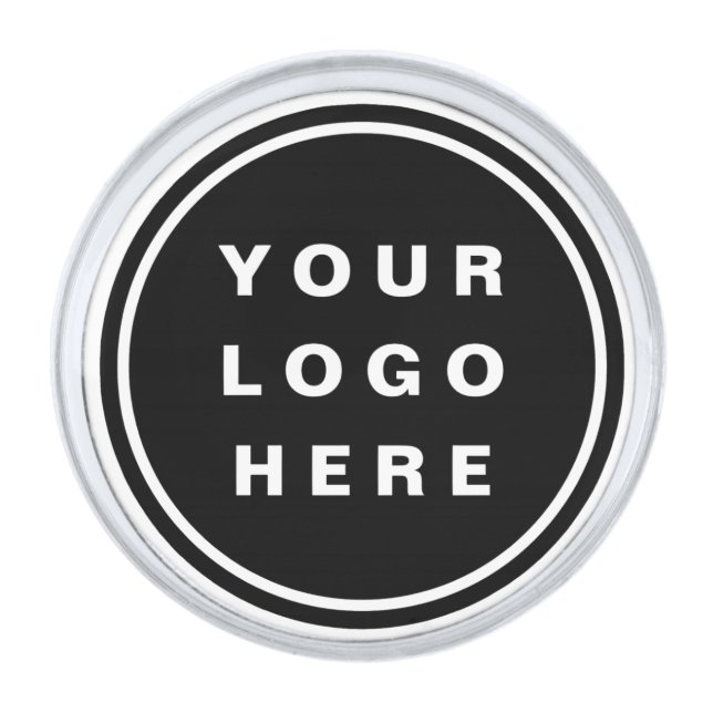 Your Business Logo Promotional Business Company Silver Finish Lapel Pin (Front)