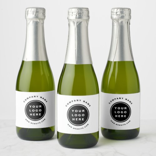 Your Business Logo Promotional Business Company Sparkling Wine Label