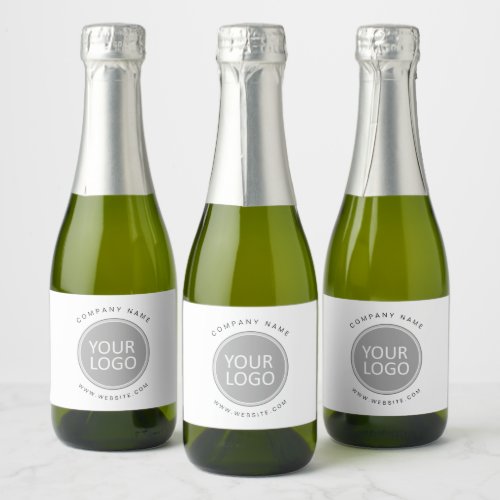 Your Business Logo Promotional Business Company Sparkling Wine Label