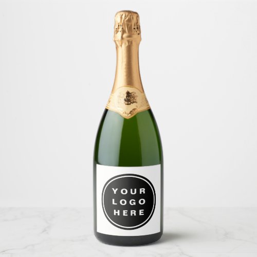 Your Business Logo Promotional Business Company Sparkling Wine Label