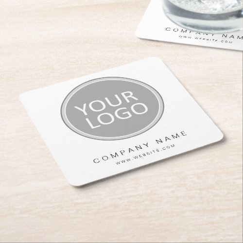 Your Business Logo Promotional Business Company Square Paper Coaster