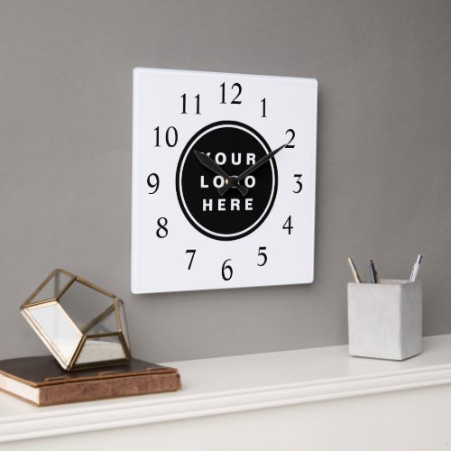 Your Business Logo Promotional Business Company Square Wall Clock