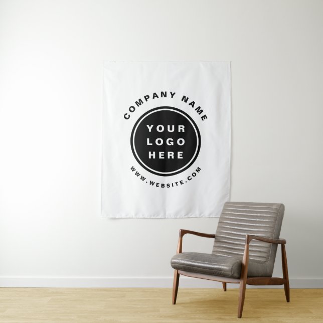 Your Business Logo Promotional Business Company Tapestry (In Situ)