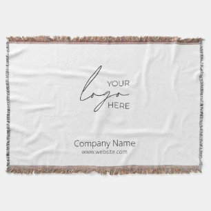 Your Business Logo Promotional Business Company Throw Blanket