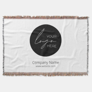 Your Business Logo Promotional Business Company Throw Blanket
