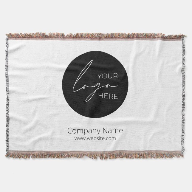 Your Business Logo Promotional Business Company Throw Blanket (Front)