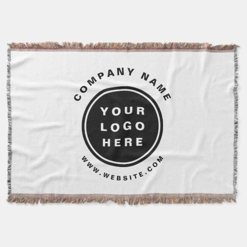 Your Business Logo Promotional Business Company Throw Blanket