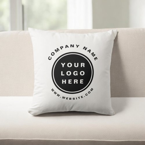 Your Business Logo Promotional Business Company Throw Pillow