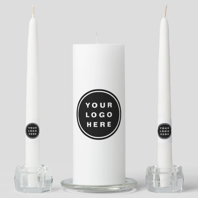 Your Business Logo Promotional Business Company Unity Candle Set (Front)