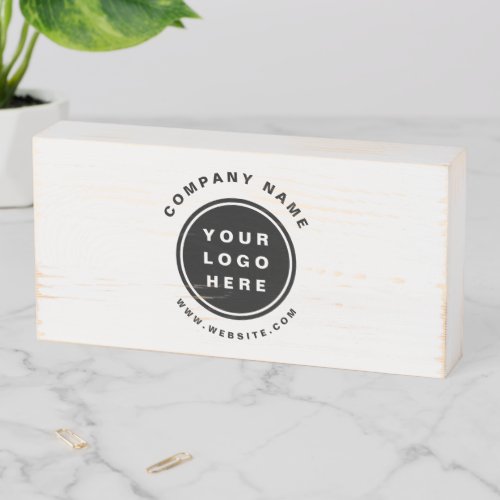 Your Business Logo Promotional Business Company Wooden Box Sign