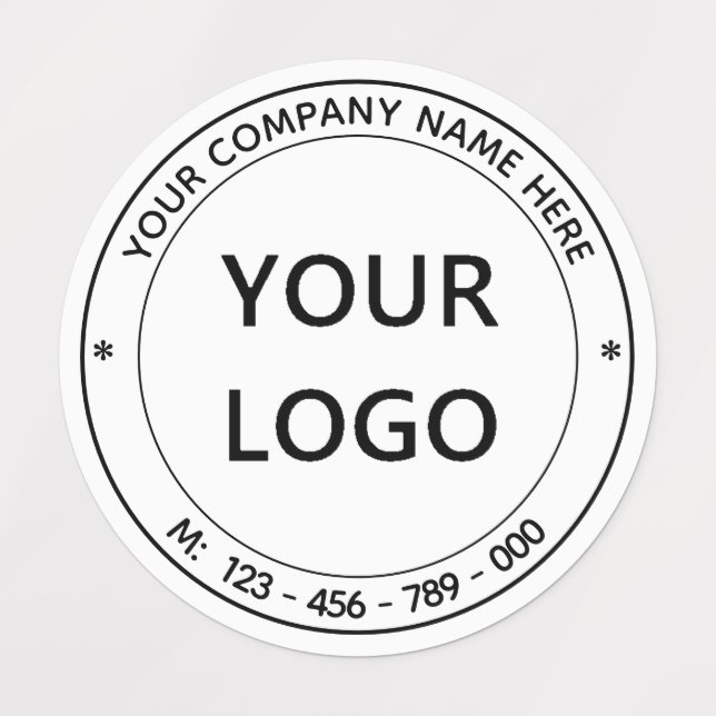 Your Business Logo Promotional Personalized Stamp Labels (Design 1)