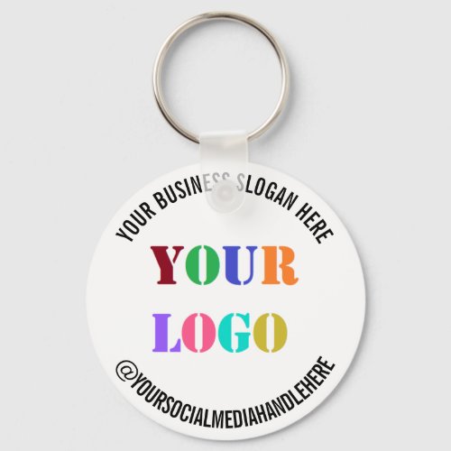 Your Business Logo Promotional Social Media Handle Keychain