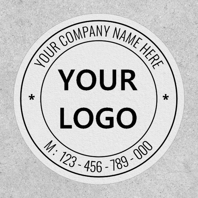 Your Business Logo Promotional Stamp Design Patch (Front)