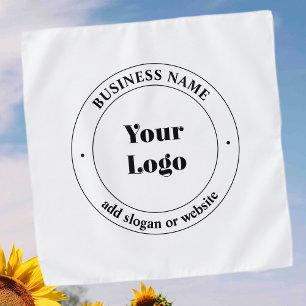 Your Business Logo & Promotional Text White Bandana