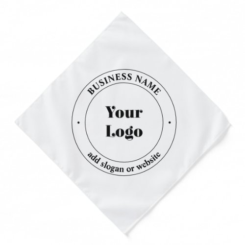 Your Business Logo  Promotional Text  White Bandana