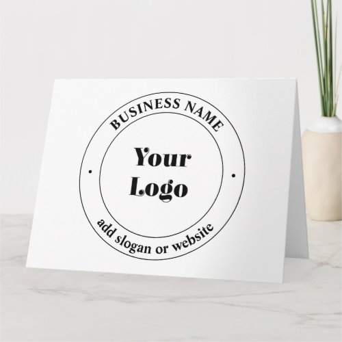 Your Business Logo  Promotional Text  White Card