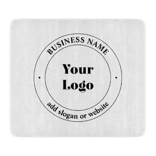 Your Business Logo  Promotional Text  White Cutting Board