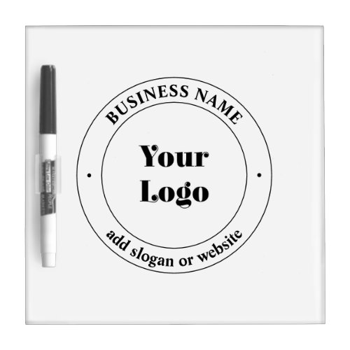 Your Business Logo  Promotional Text  White Dry Erase Board