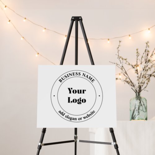 Your Business Logo  Promotional Text  White Foam Board