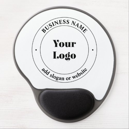 Your Business Logo  Promotional Text  White Gel Mouse Pad