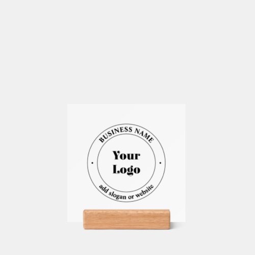 Your Business Logo  Promotional Text  White Holder