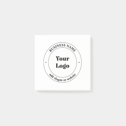 Your Business Logo  Promotional Text  White Post_it Notes