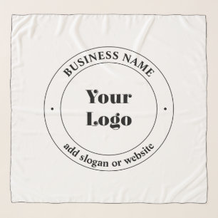 Your Business Logo & Promotional Text White Scarf
