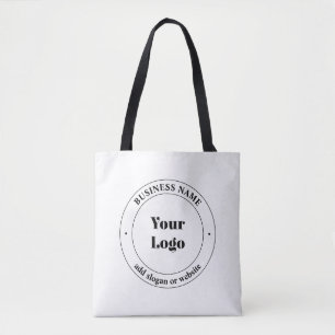 Your Business Logo & Promotional Text White Tote Bag