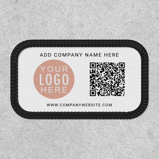 Your Business Logo QR Code Company Website Custom Patch (Front)