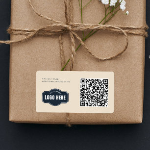 Your Business Logo QR Code Product ID Label
