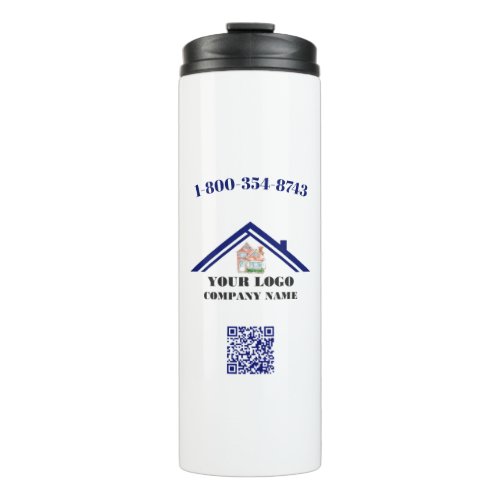 Your Business Logo QR Code    Thermal Tumbler