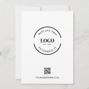 Your business logo QR code website promotional  Invitation