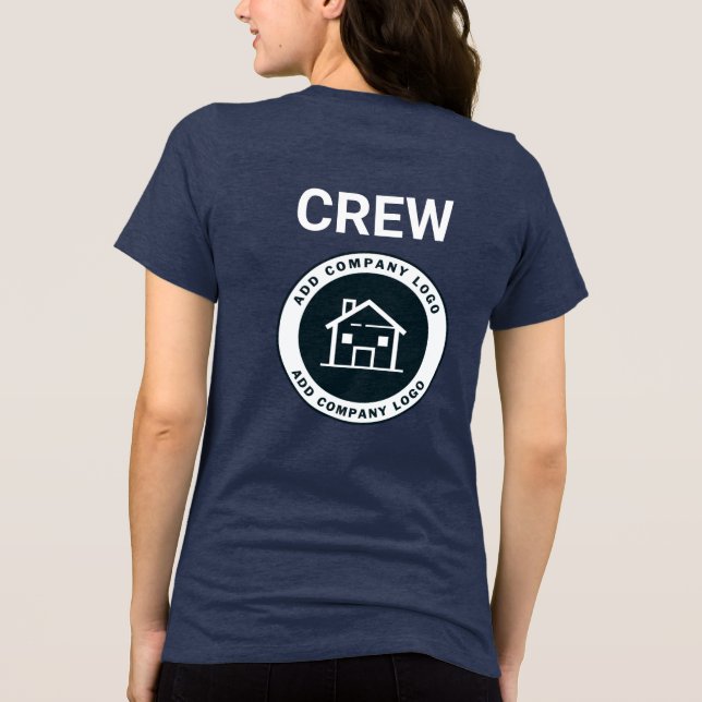 Your Business Logo Real Estate Agent Company Tri-Blend Shirt (Back)