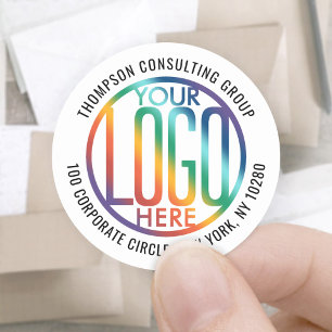 Your Business Logo Round Return Address Labels