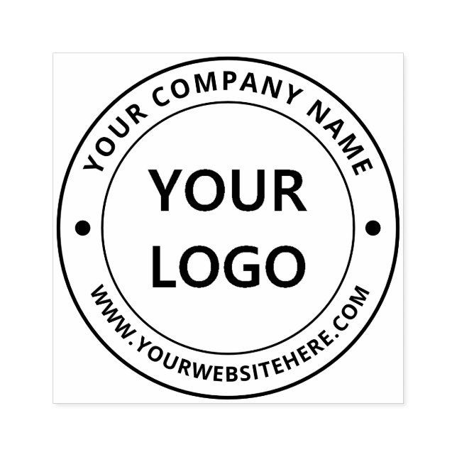 Your Business Logo Round Rubber Stamp Example (Imprint)