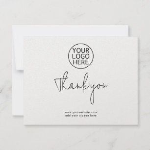 Your Business Logo Script Corporate Clients Thank You Card