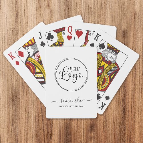 Your Business Logo Signature Name Playing Cards