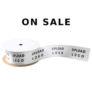 Your Business Logo Simple Minimalist Gift Wrapping Satin Ribbon