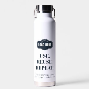 Your Business Logo Slogan and Company Website Water Bottle