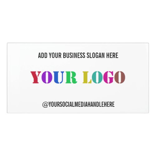 Your Business Logo Social Media Handle Door Sign