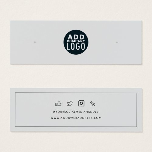 Your Business Logo Stud Earrings Display Card