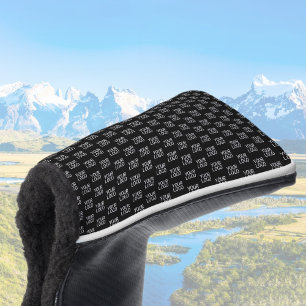 Your Business Logo Stylish Half Step Pattern Golf Head Cover